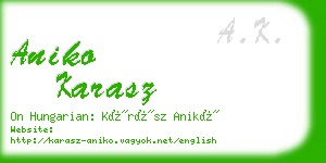 aniko karasz business card